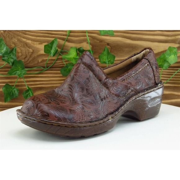 Born concept Size 8 M Brown Clog Shoes Leather Women‎ - Picture 1 of 9